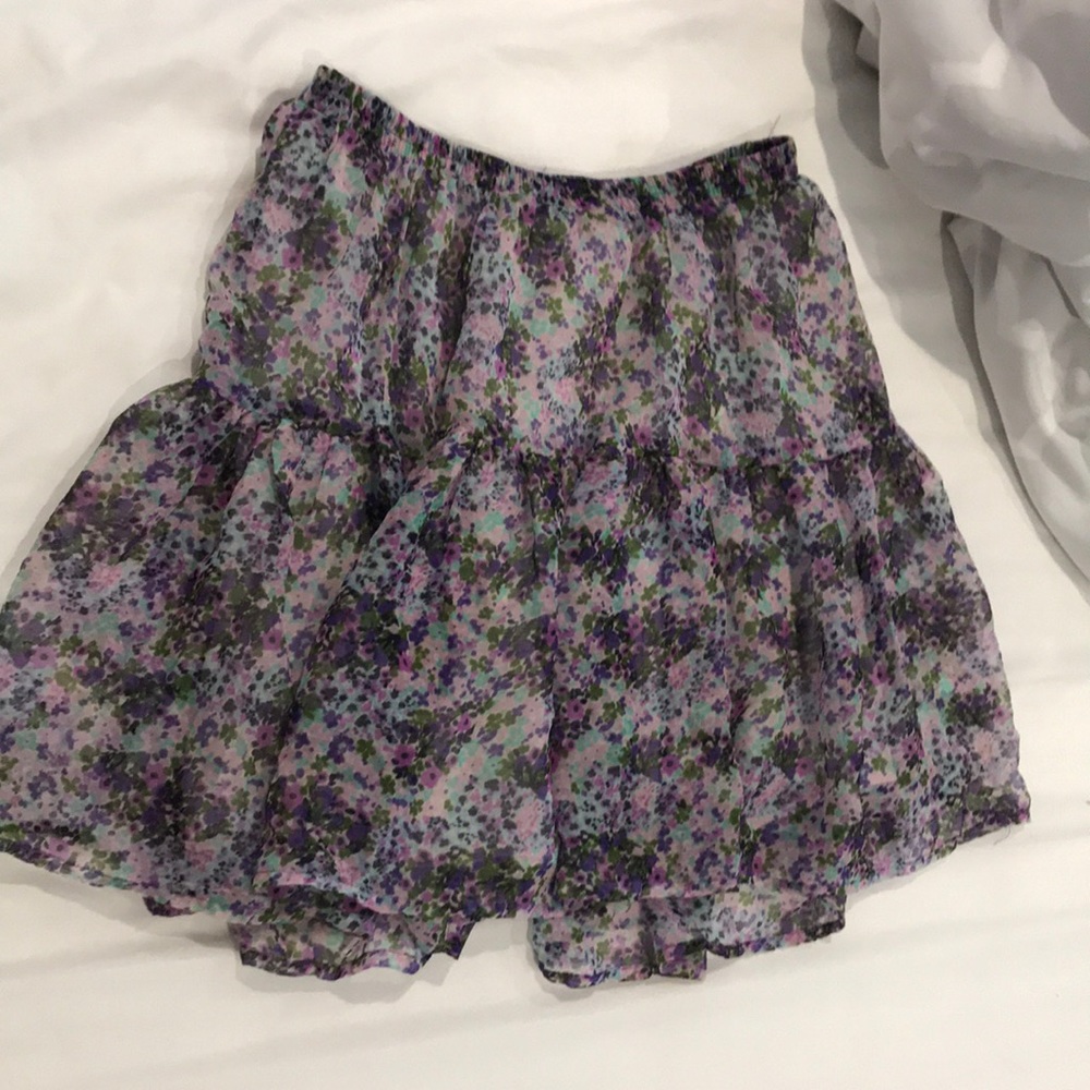 Purple floral skirt